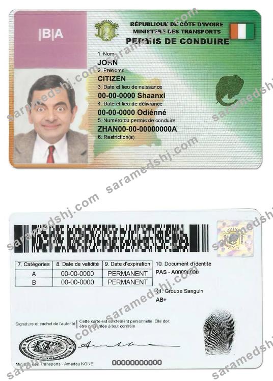 Cote D’Ivoire driving license